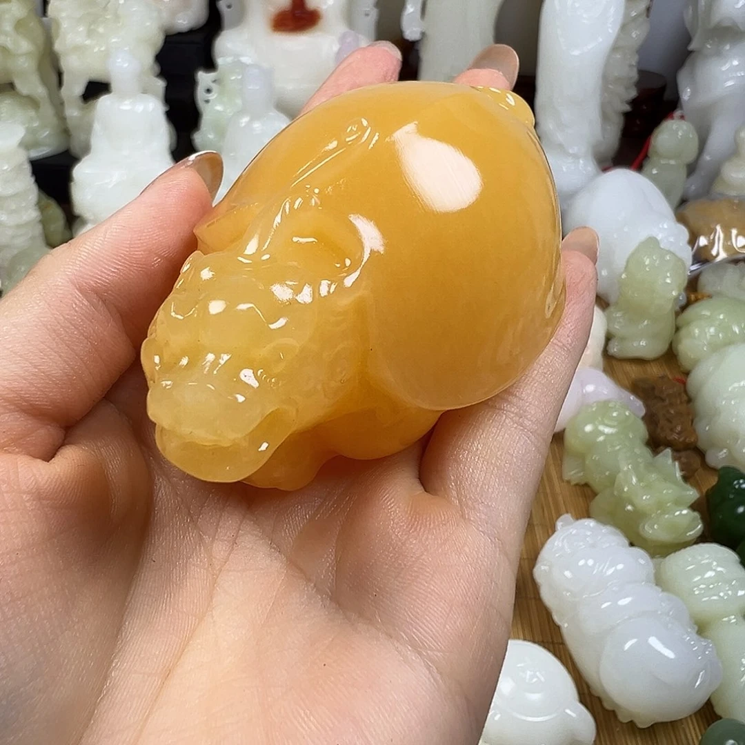 石材黄糖色大龙龟
