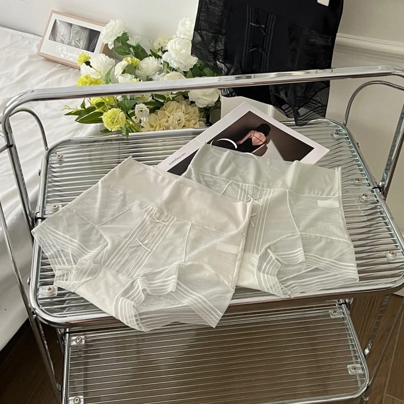 【曼琳芳】高腰蕾丝轻塑型小平脚收腹提臀高弹无痕隐形女士内裤包臀