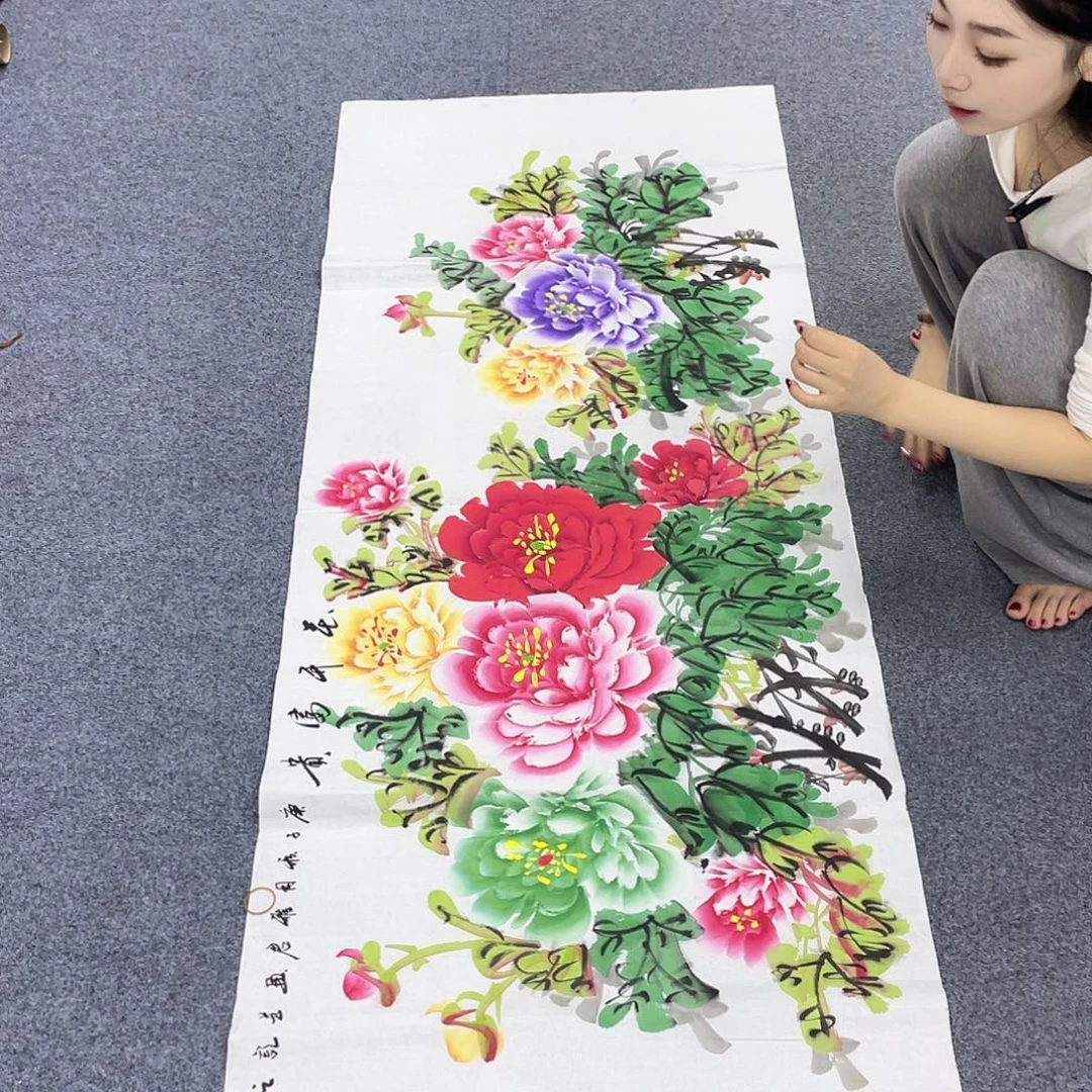 国画作品小姐姐放漏…