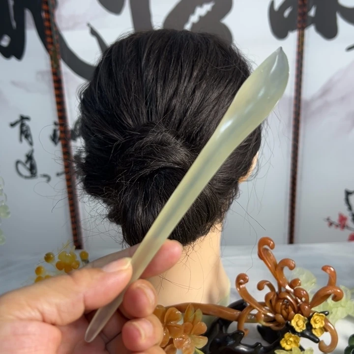 定制蛇纹石玉毛货发饰