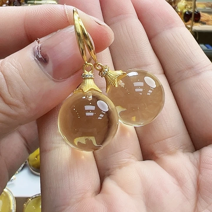 琥珀银S925镶嵌珠宝奇石