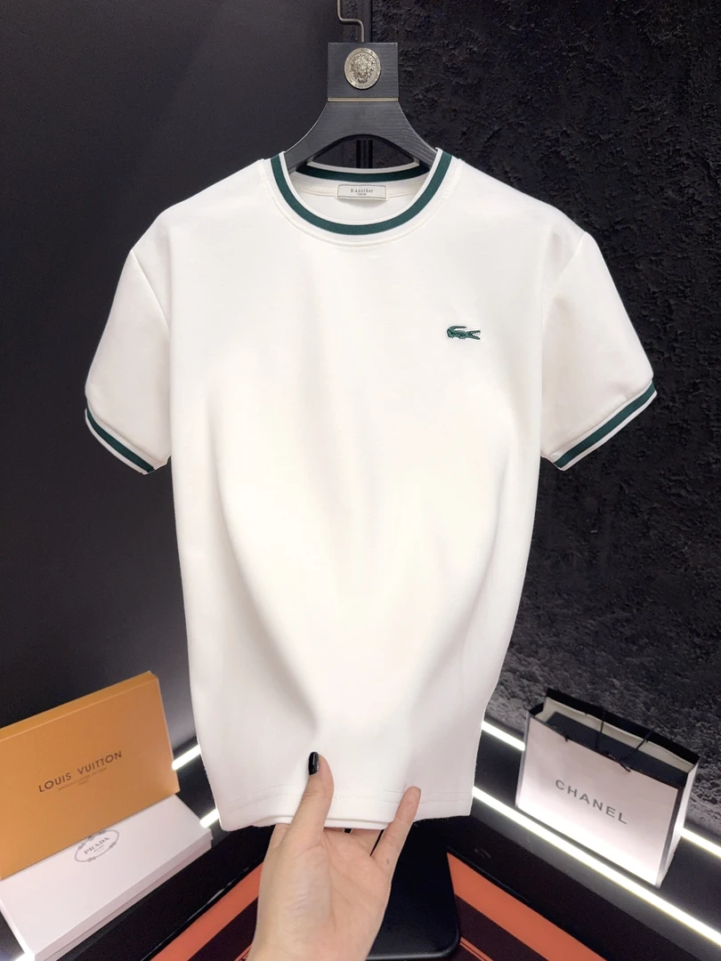 2025网红爆款夏季新款T恤轻奢3D刺绣时尚半袖圆领长袖百搭