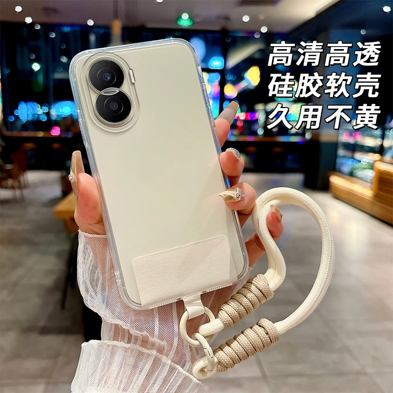 全透明软硅胶荣耀Play7tpro手机壳DIO-AN00防摔精孔简约大气女