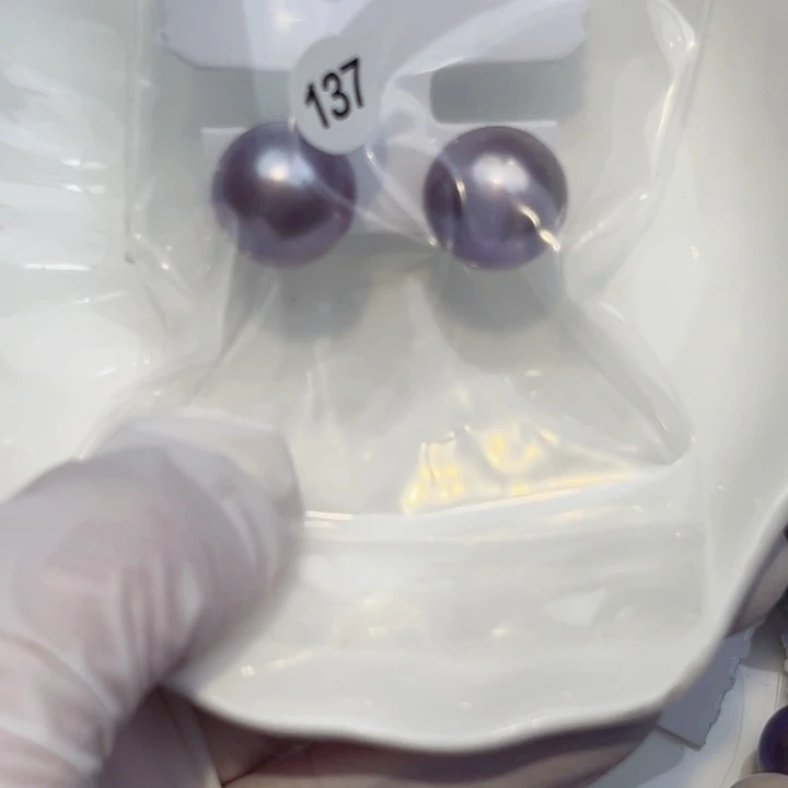 淡水珍珠耳饰银S925镶嵌