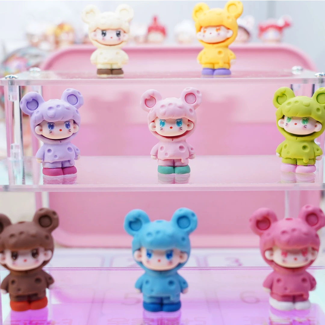 （许愿色转盘）奶酪小鼠少女心超萌摆件手工diy潮玩萌粒时尚家居