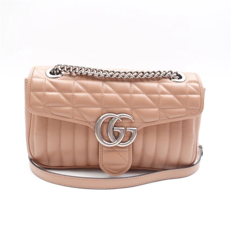95新 GUCCI/古驰 马蒙奶茶色单肩包/T_ZY0000275258