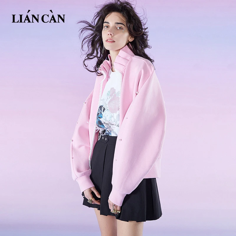 莲灿2024秋新商场同款波西米亚风荷叶边袖针织长袖外套71VF137001