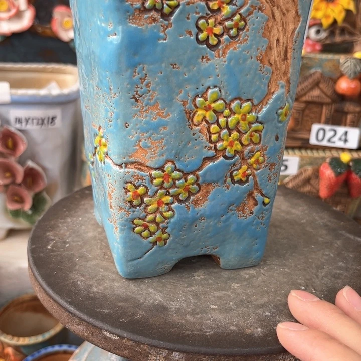 紫砂花盆粗陶材质多肉花盆