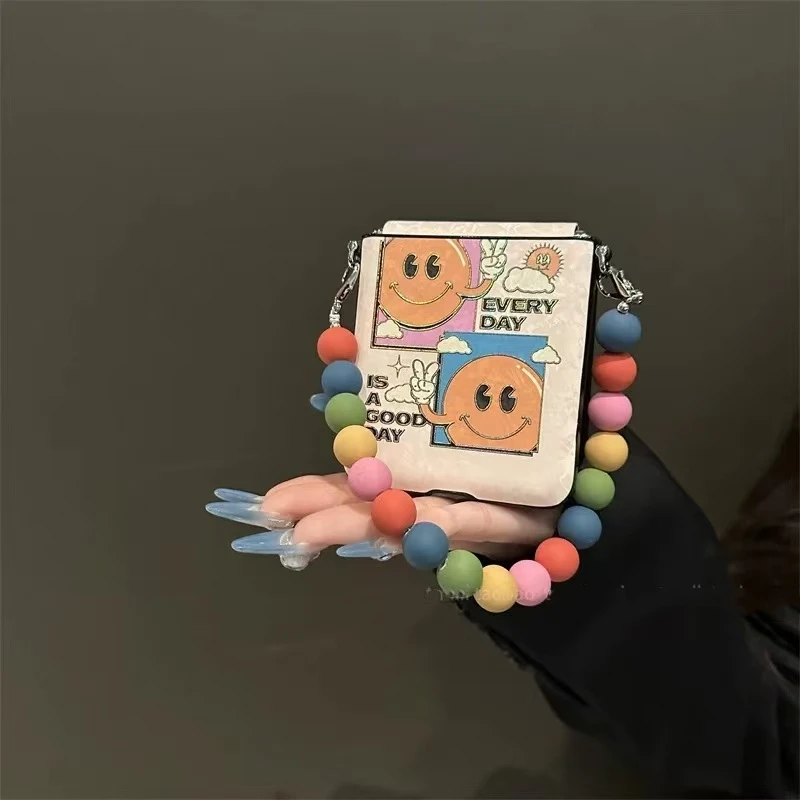 ins比耶表情适用华为pocket2折叠手机壳包中轴三星zflip7FE手提硬