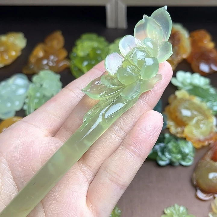 蛇纹石玉颈饰未镶嵌7*～