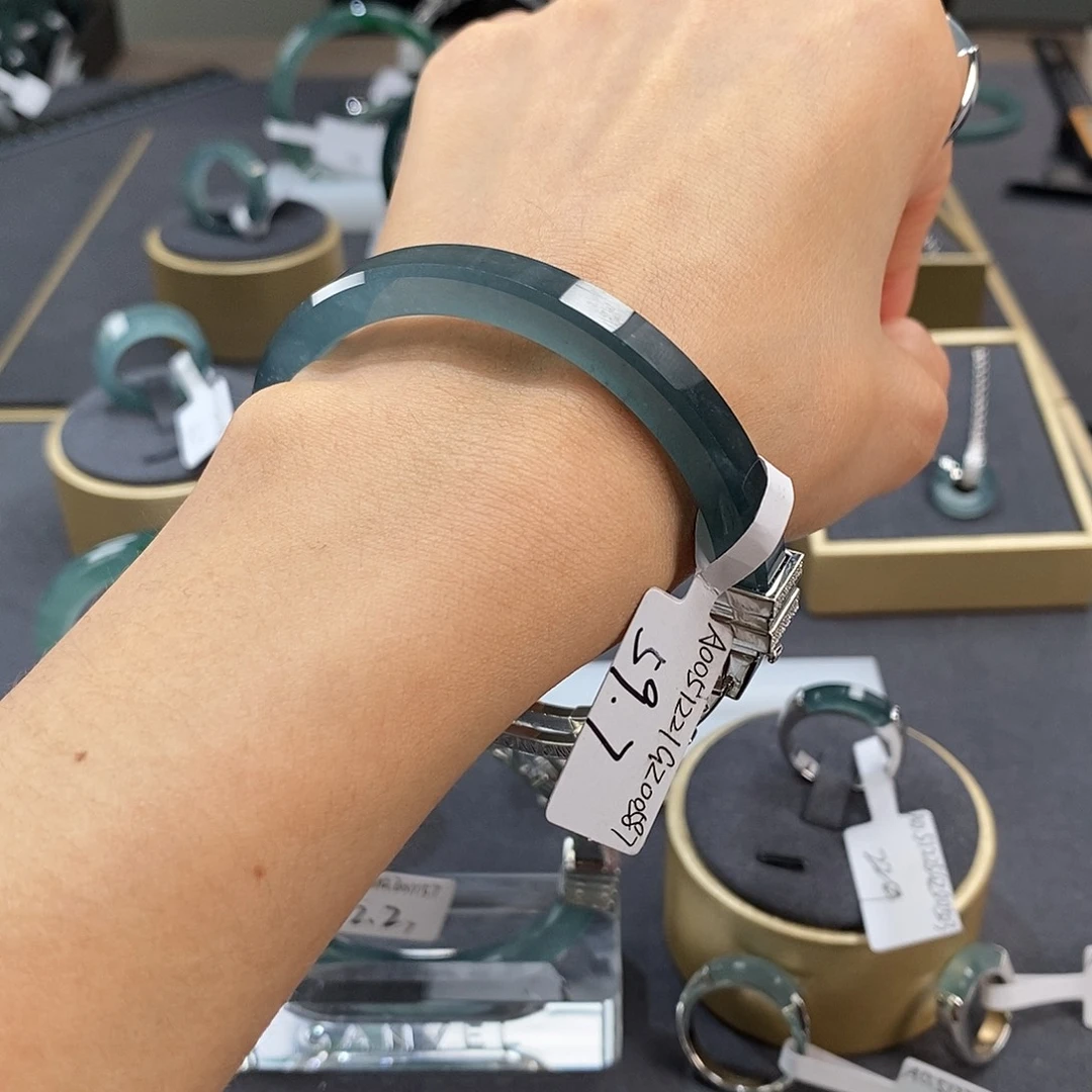 翡翠未镶嵌手镯开口59.7