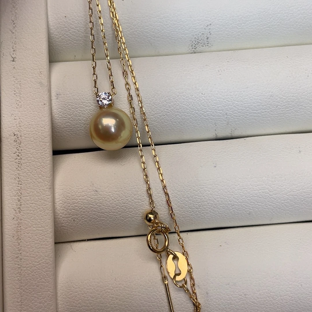 吊坠(赠链)18K金镶嵌海水珍珠