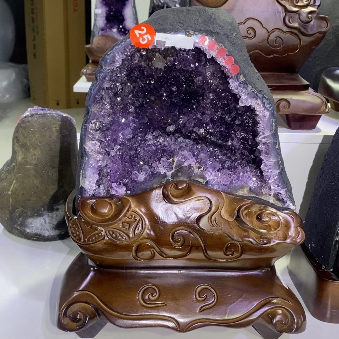 银S925镶嵌大型摆件（非配饰）紫晶39x29