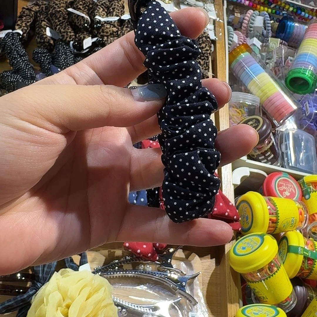 无非金属蓝色波点香蕉夹小
