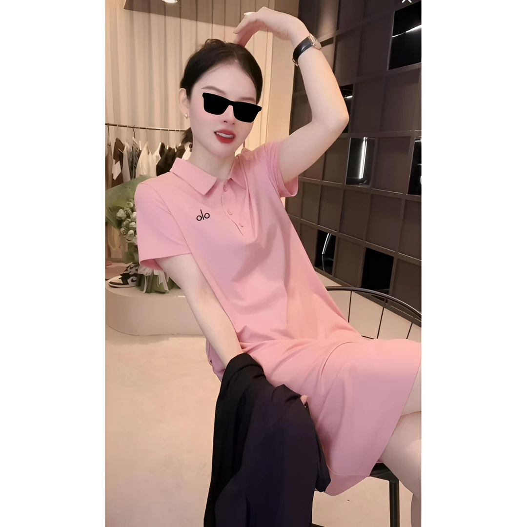 韩版休闲连衣裙女夏新款衬衫领设计感百搭连衣裙显瘦上衣23X6-5