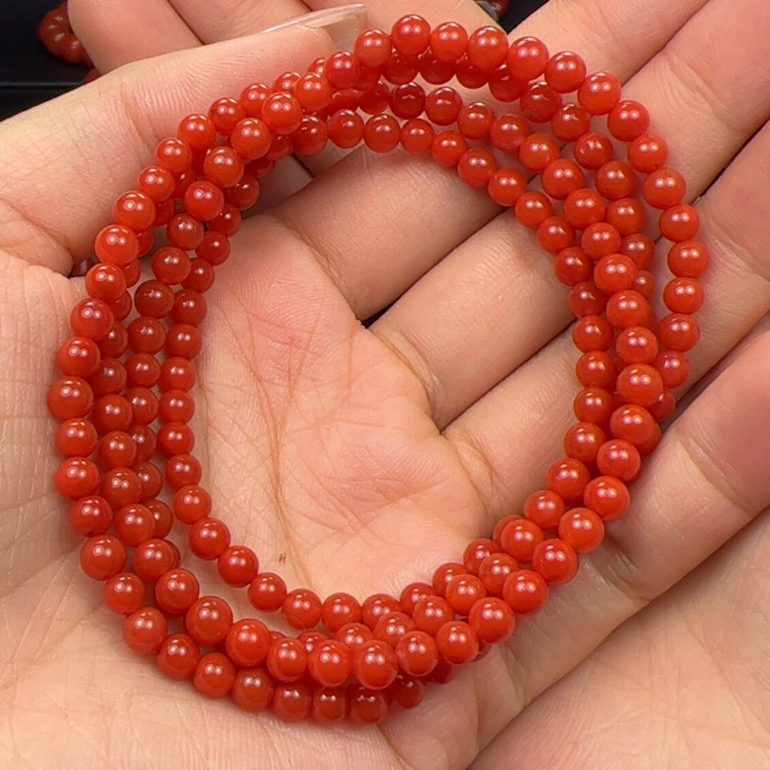 未镶嵌多圈手串南红玛瑙