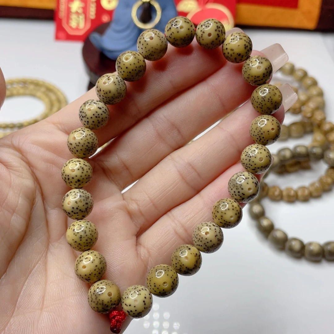 星月菩提吊坠石玉料冰糖小细星圆珠手持卡10