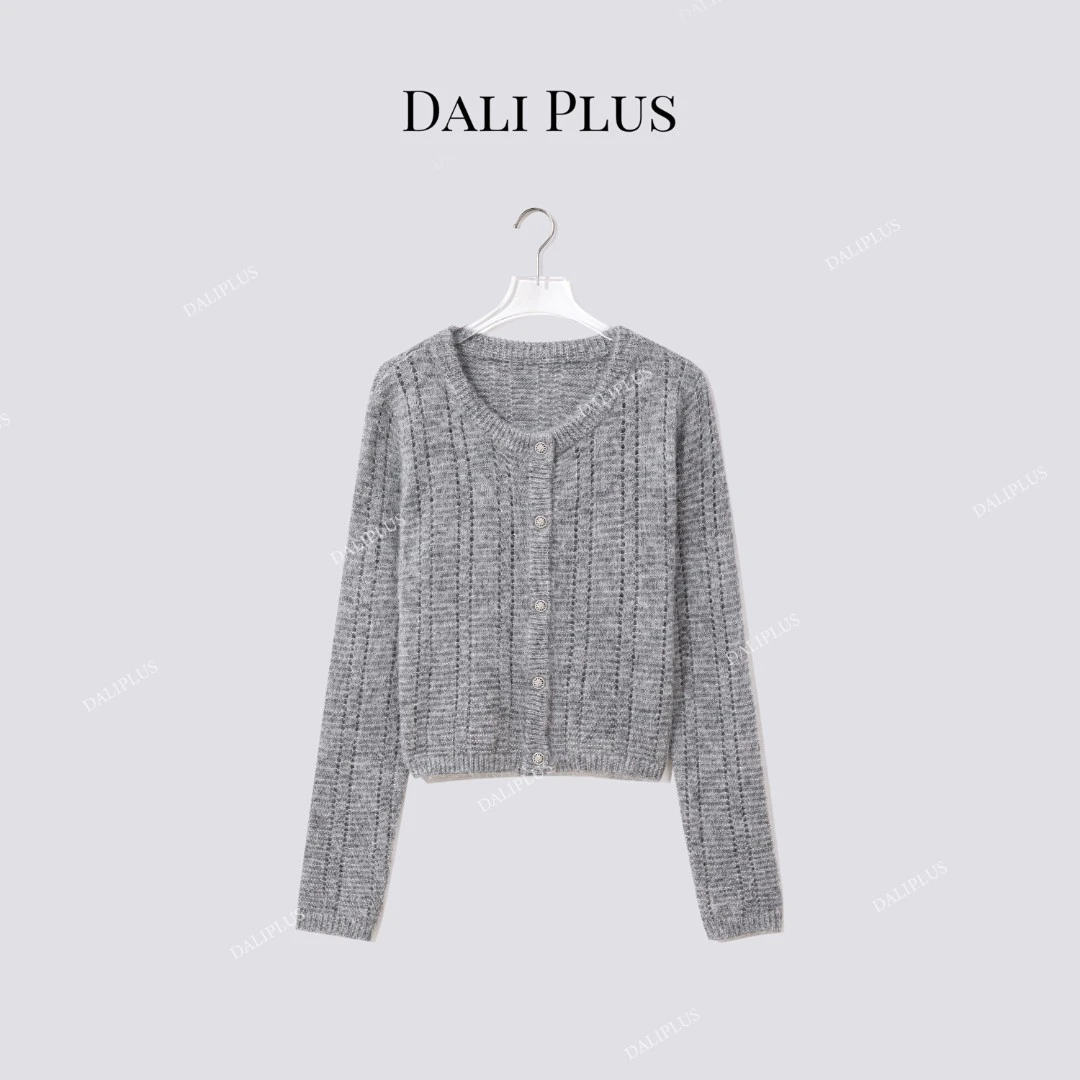 DALI PLUS“苏力羊驼毛+羊毛”百搭针织开衫-D5MM2663