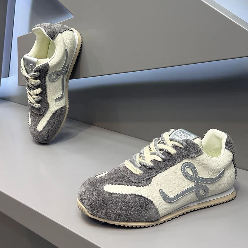 男鞋2025秋冬款时尚百搭软底低帮阿甘鞋真皮复古系带韩版休闲鞋潮