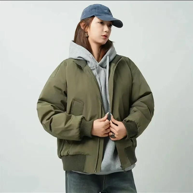 防泼水山系情侣夹克夹克秋季休闲工装短款立领情侣棉衣棉服外套