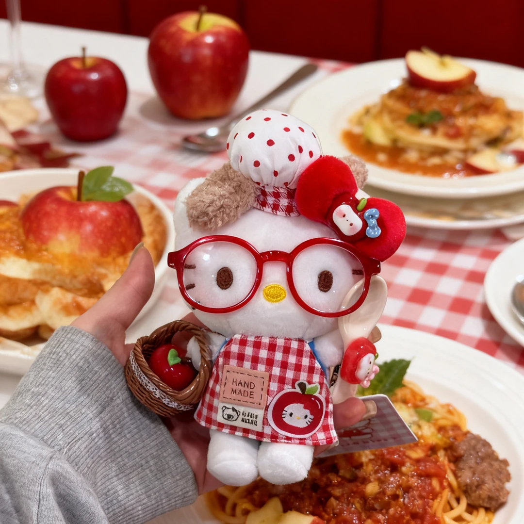 正版hello kitty包包挂件苹果大厨可爱甜美小厨娘包挂饰