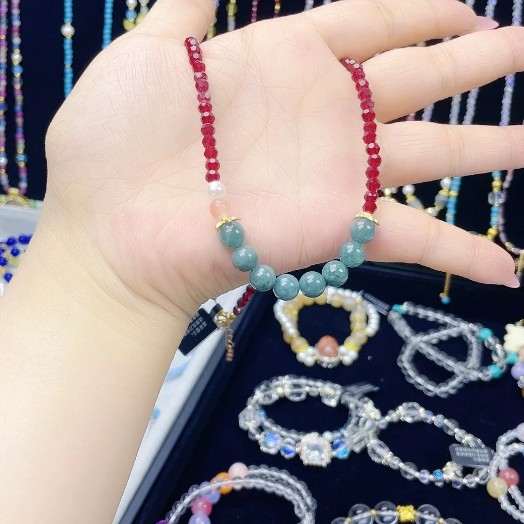 手饰针钠钙石银S925镀金镶嵌