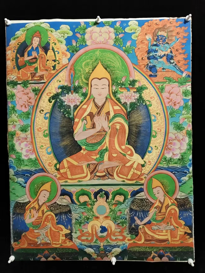 A75高端精品宗客巴大士绘画类唐卡