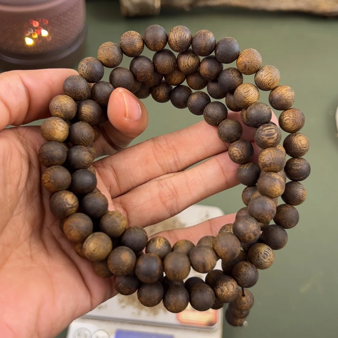 S***n沉香手串透顶绿卡9/40g沉水浮多样性发一