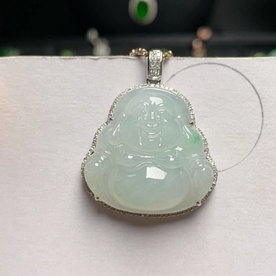 【闪购商品】翡翠18K金镶嵌吊坠(不含链)