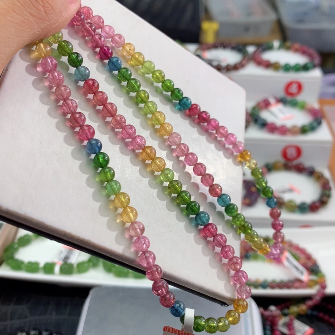 碧玺手链未镶嵌       5mm。