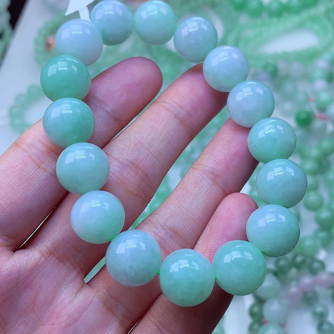 翡翠未镶嵌毛衣链卡13