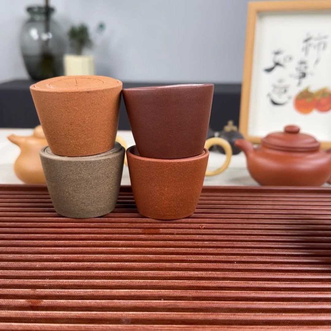 紫砂茶壶杯子1个半手