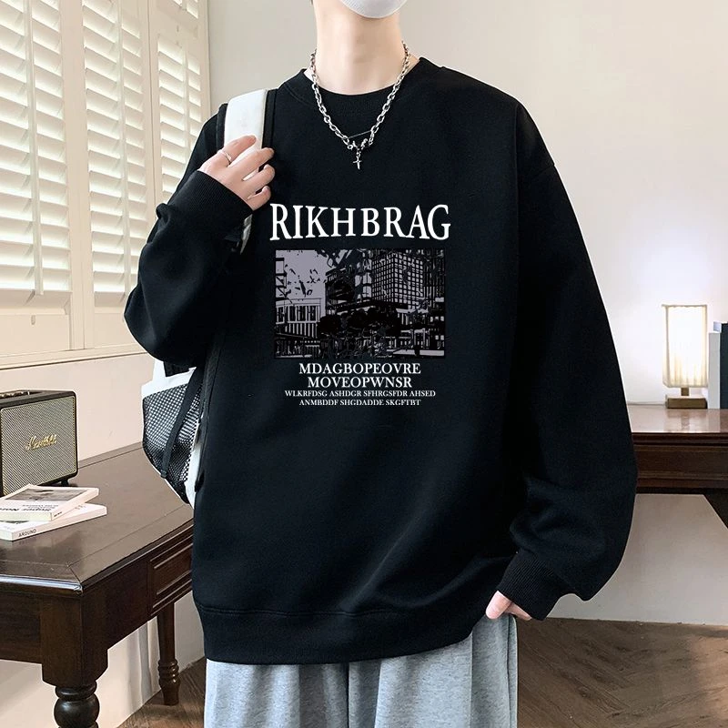 元赫青少年卫衣男装帅气初高中学生长袖圆领衣服打底衫春秋季新款