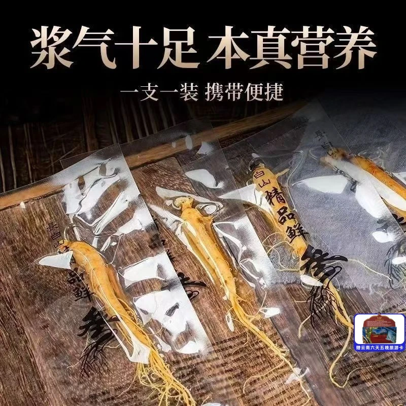【十单二十单囤】长白山保鲜人参独立包装泡酒专用+神秘大礼