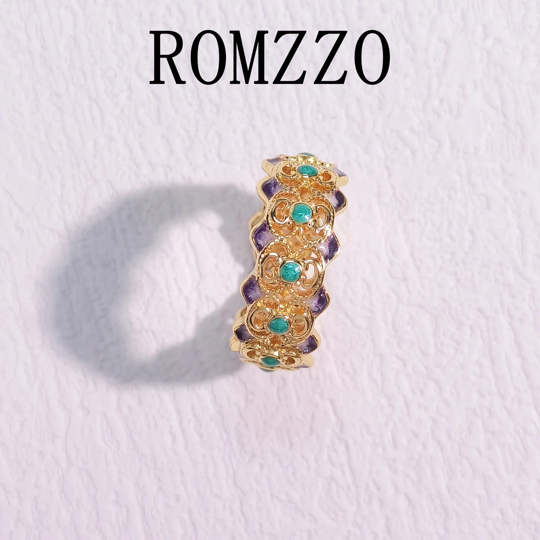 铜合金珐琅戒指 WJH-001962【暮光丛林】戒指气质简约大方精致