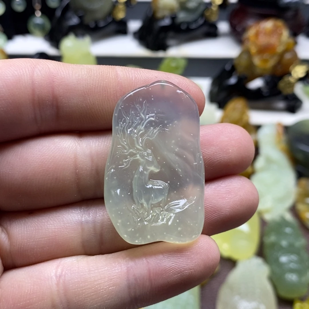 岫玉一路暴富吊坠未镶嵌