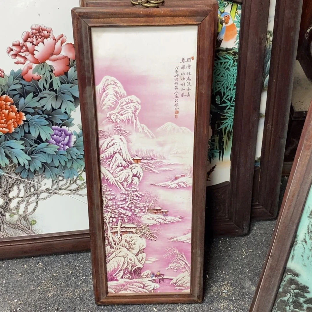 瓷55*21 景德镇瓷板画柴窑烧制