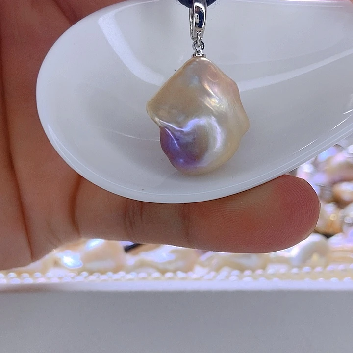 颈饰银S925镶嵌淡水珍珠191