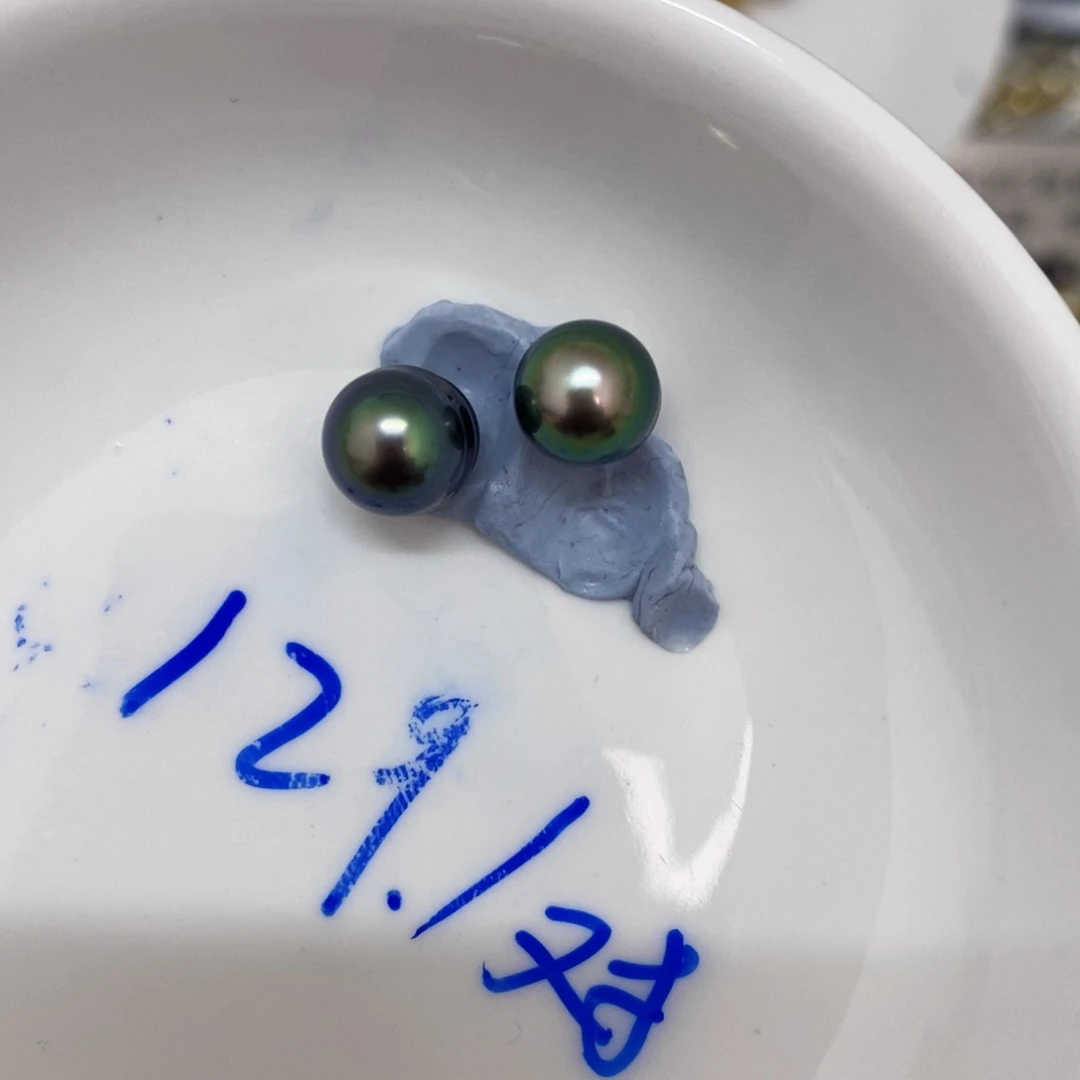 海水珍珠裸珠未镶嵌❤️****大溪地对珠9-10可定制婷