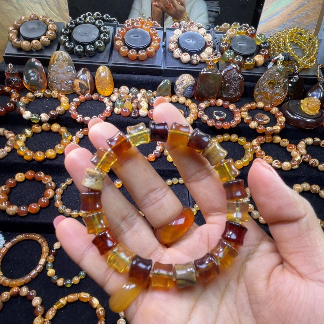 琥珀未镶嵌手串手串