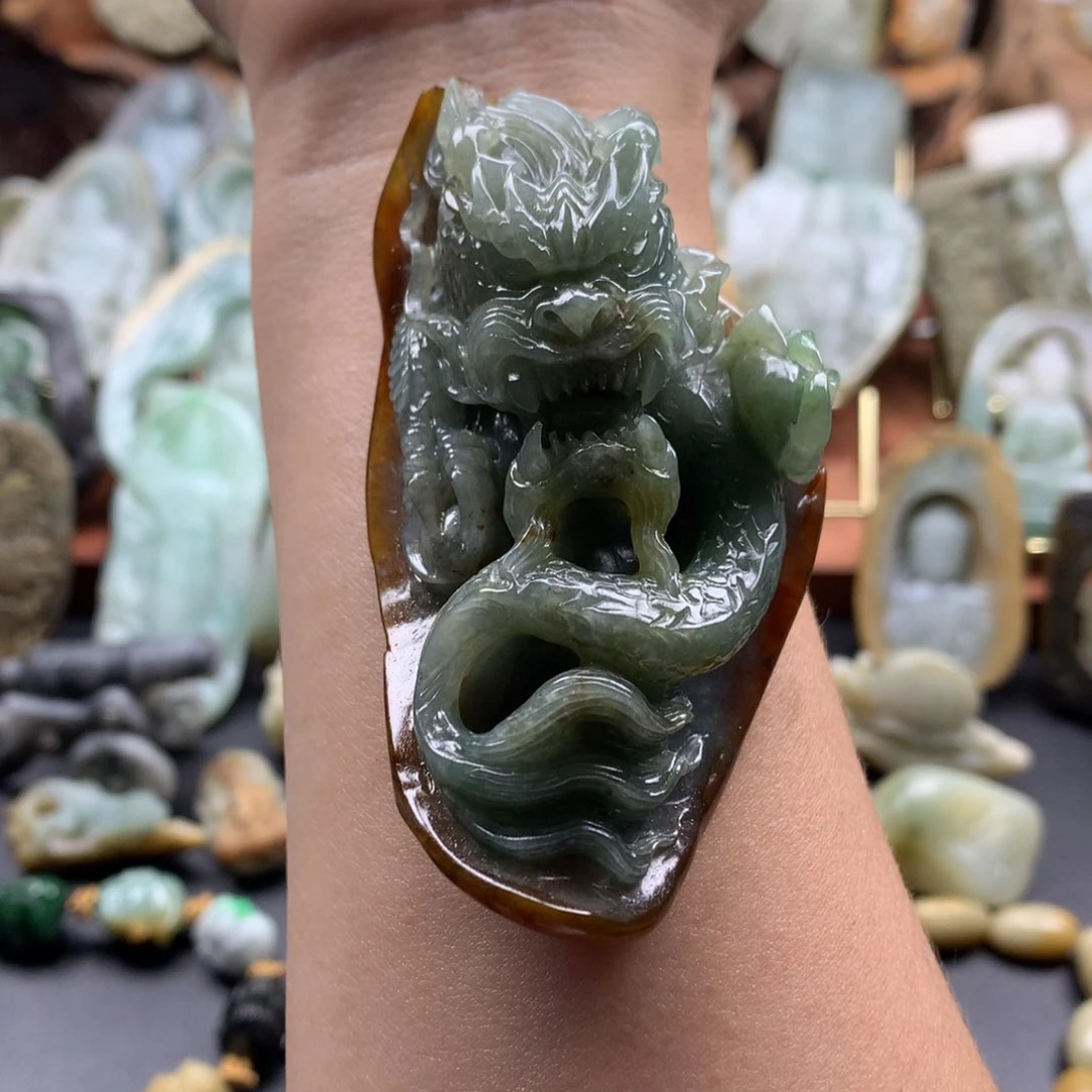 定制翡翠未镶嵌耳*翡翠