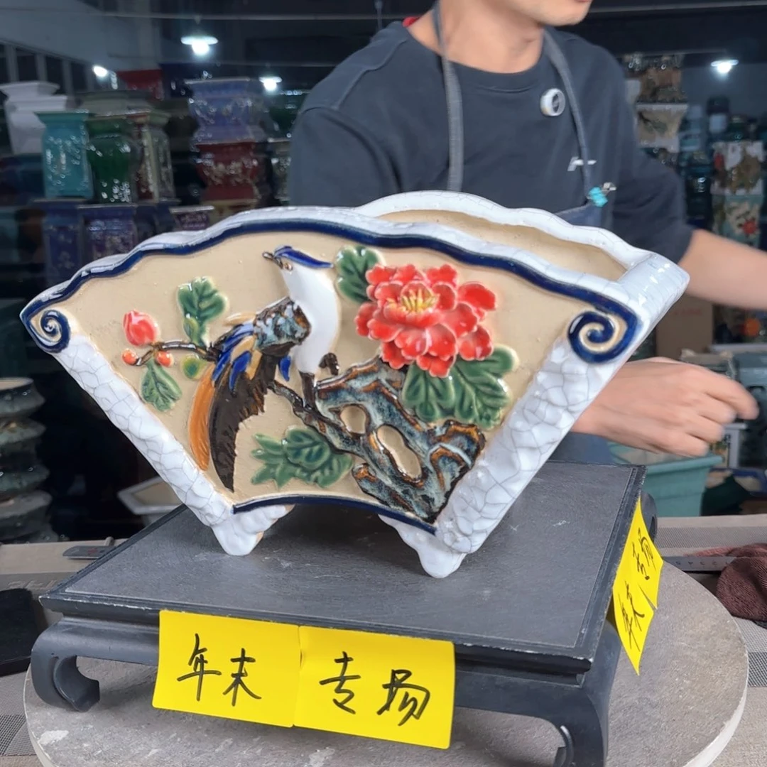 一风堂石湾花盆。气孔缝隙