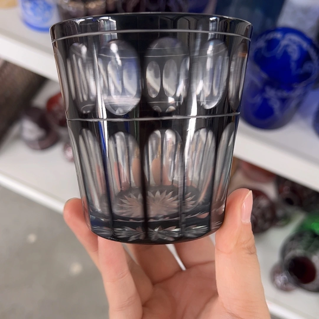 水晶玻璃高脚款微瑕一个