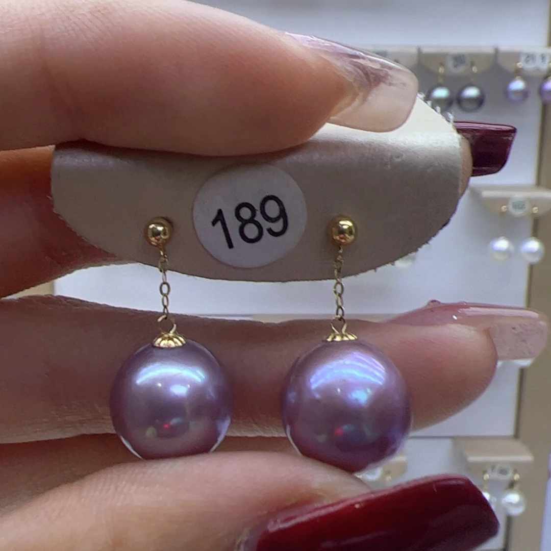 淡水珍珠耳饰18K金镶嵌