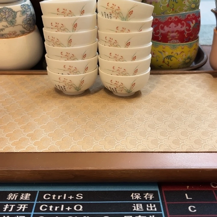 瓷片陶瓷单杯微瑕12个兰花