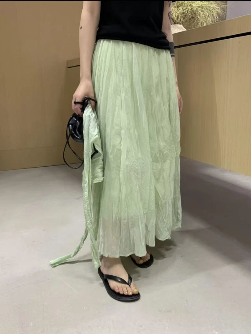 蛋娘专属——时尚气质百皱皱半身裙女（不退不换）