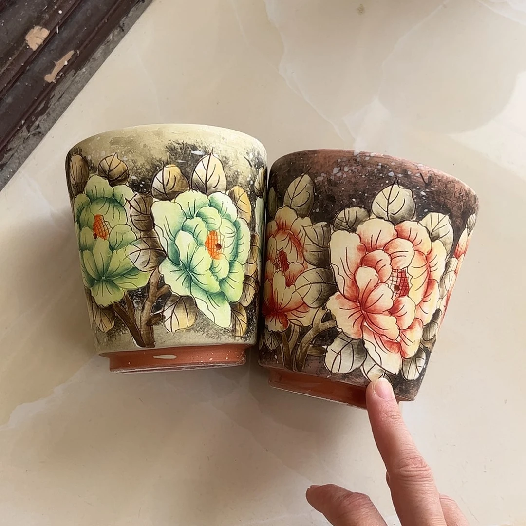 景德镇炫彩手绘口10.5高12