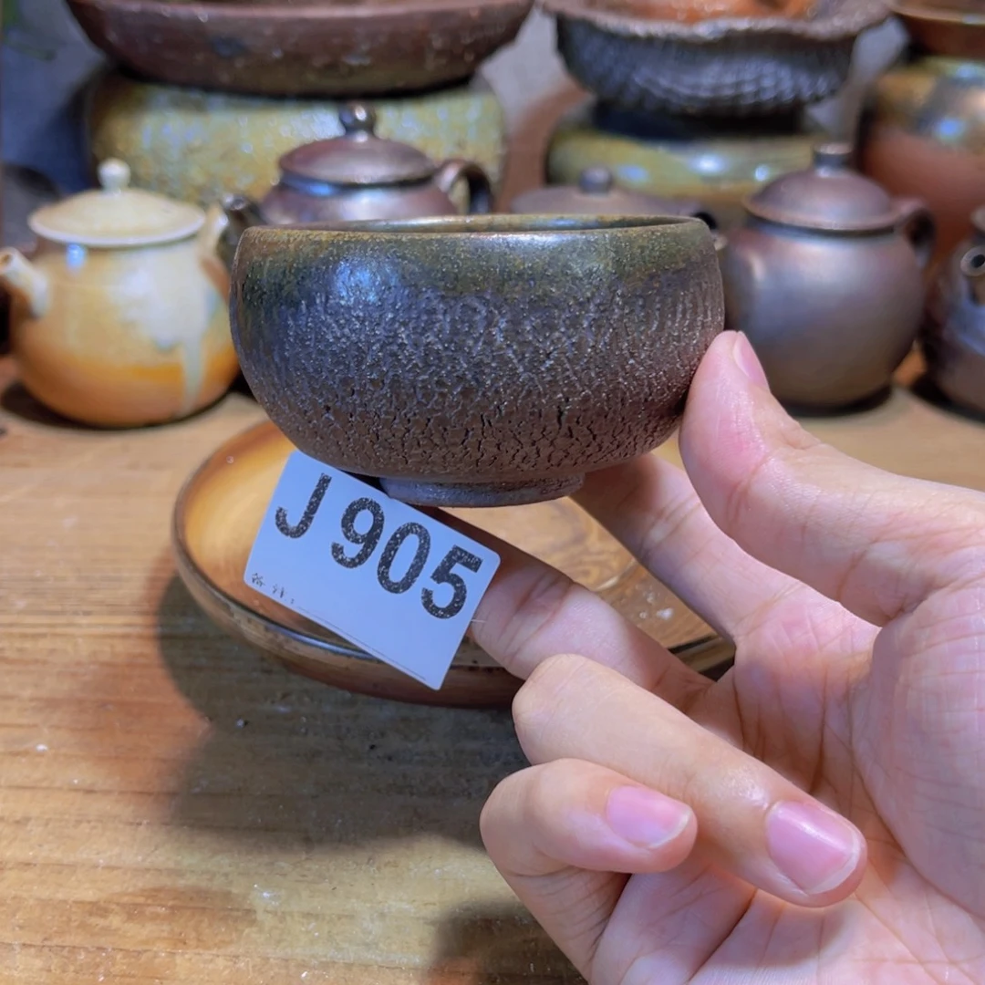 纯手工制作工艺（柴烧）裸烧纯手工制作柴烧杯905