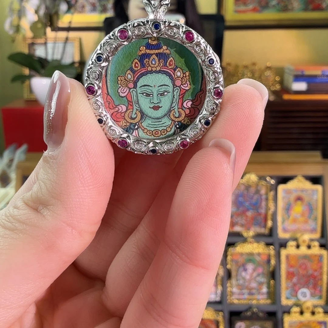 吊坠绿妈妈纯手绘维玛