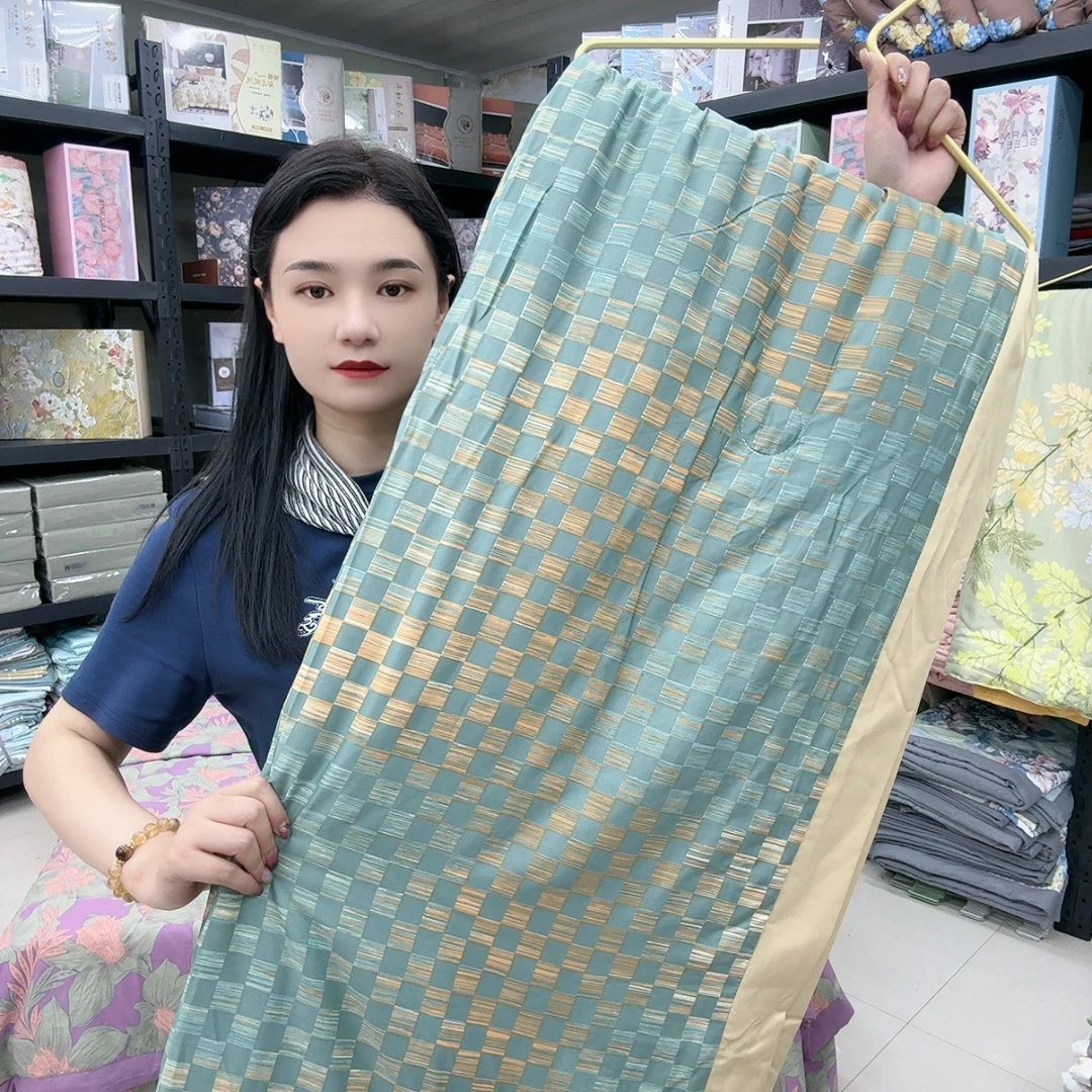 水洗天丝双人夏被--炫彩格子200*230